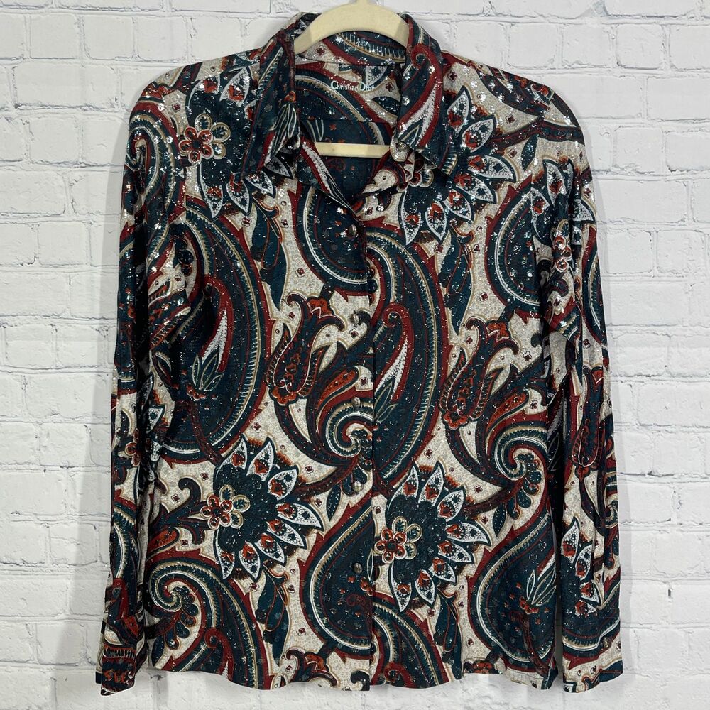 Dior Multicolor Paisley Button Down Shirt